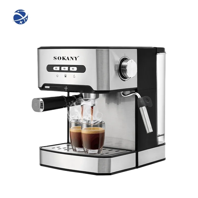 YUNYI Sokany Coffee Italian Machine 15bar High Quality Stainless steel  Coffee Machine Electric Home Coffee Machine