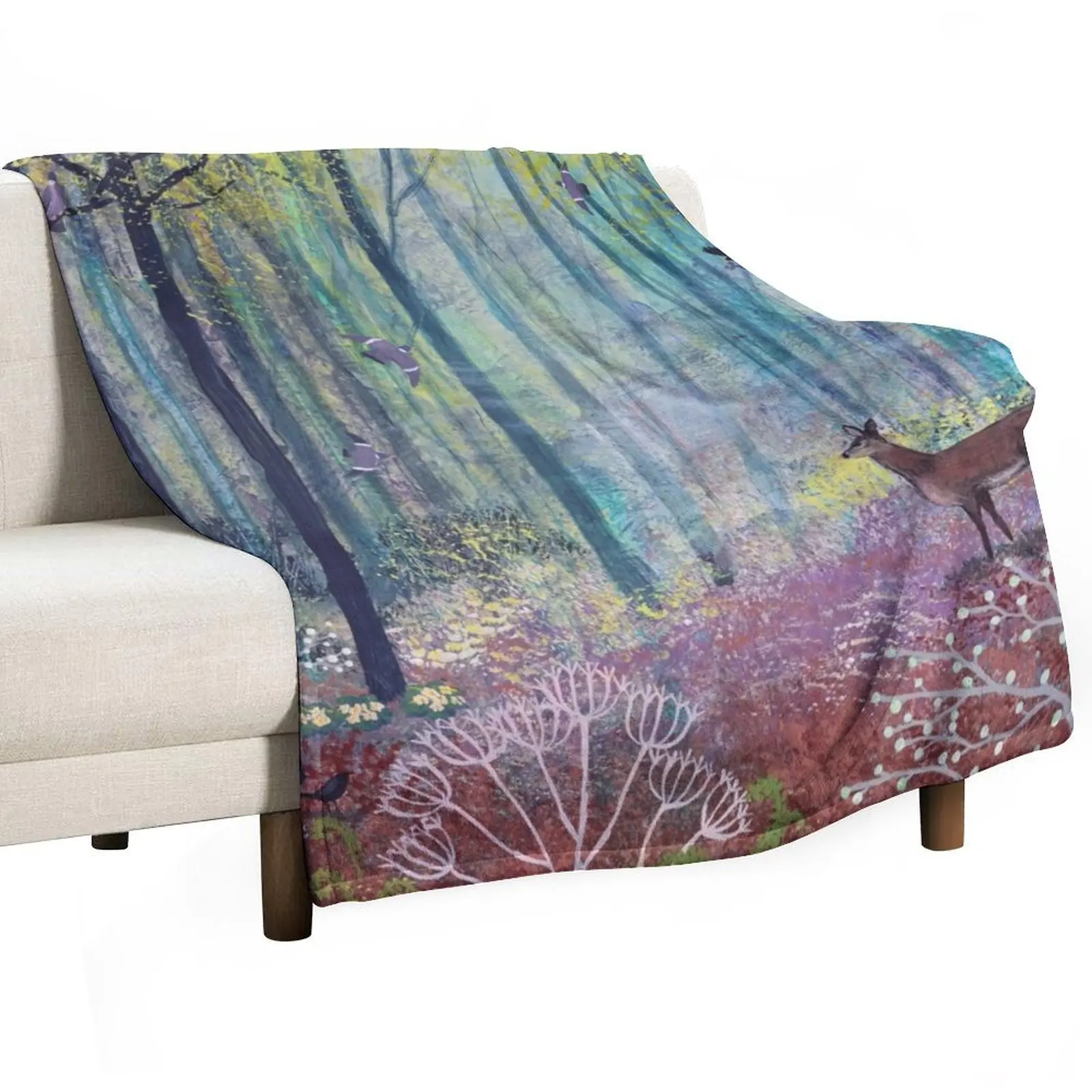 

The Enchanted Forest Throw Blanket for winter Stuffeds Blankets