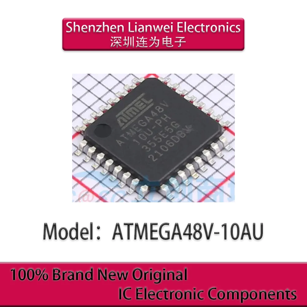 

100% New Original ATMEGA48V ATMEGA48V-10AU ATMEGA48 IC MCU Chipset TQFP-32
