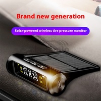 Solar TPMS Car Tire Pressure Alarm Monitor System Tire Gauge Real-time Display Attached to Glass Wireless Solar Power