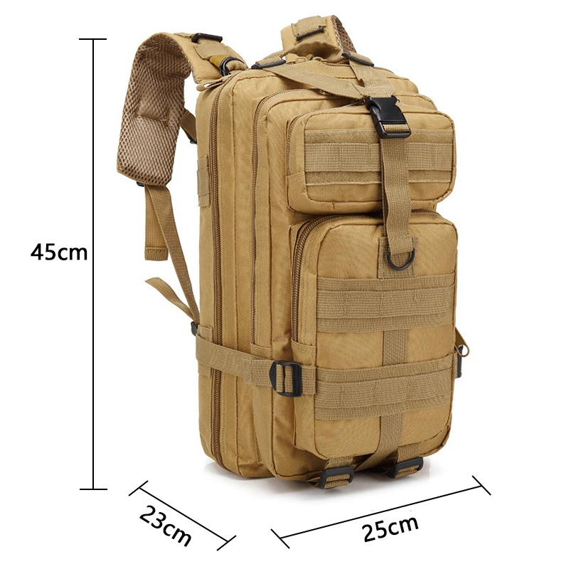 25L Sturdy Nylon Waterproof Tactical Sports Trekking Fishing Hunting Camping Hiking Bag Backpack Outdoor Rucksacks