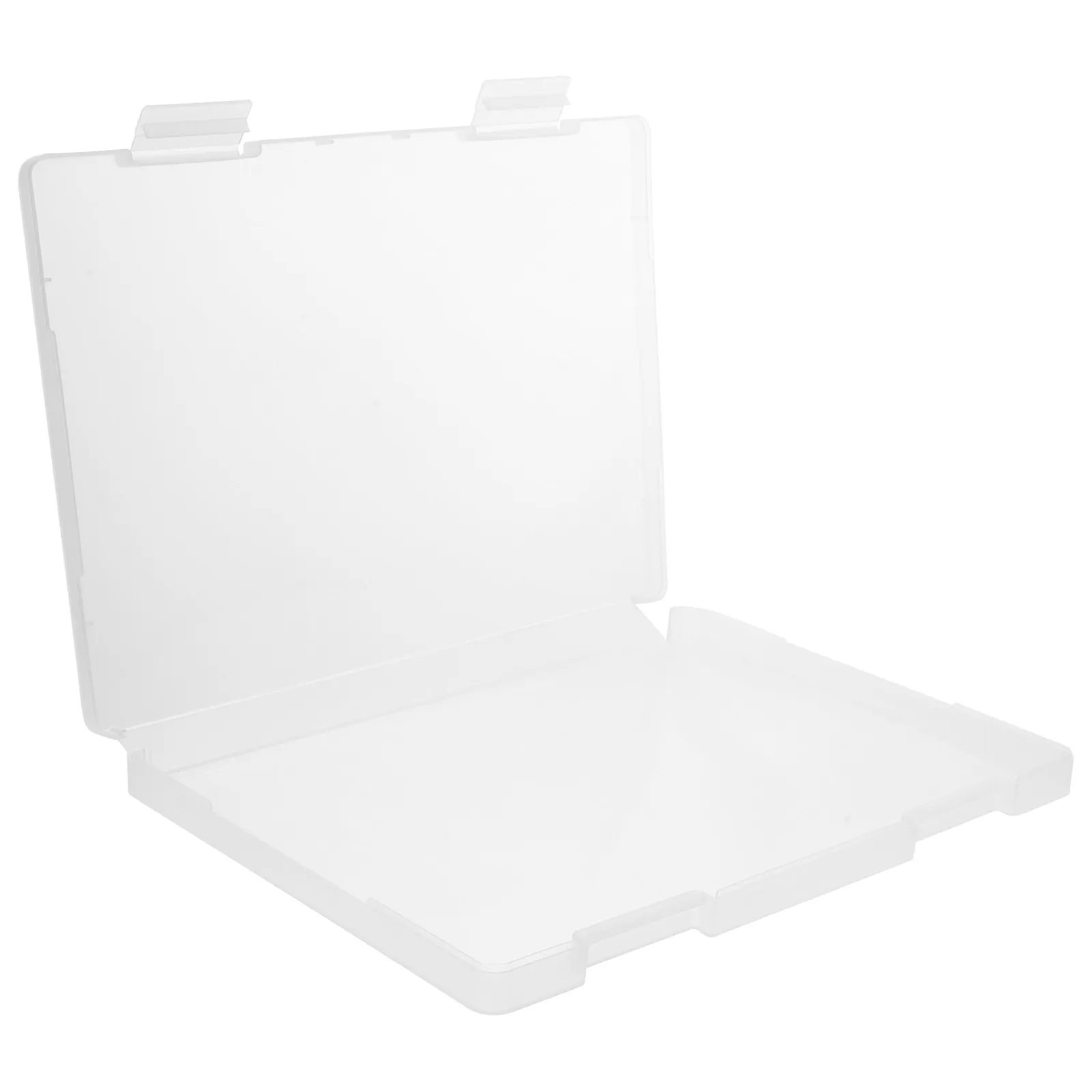 

File Box Clear Plastic Project Case Portable Document Storage Organizer Large Capacity File Paper Storage Box Office Filing