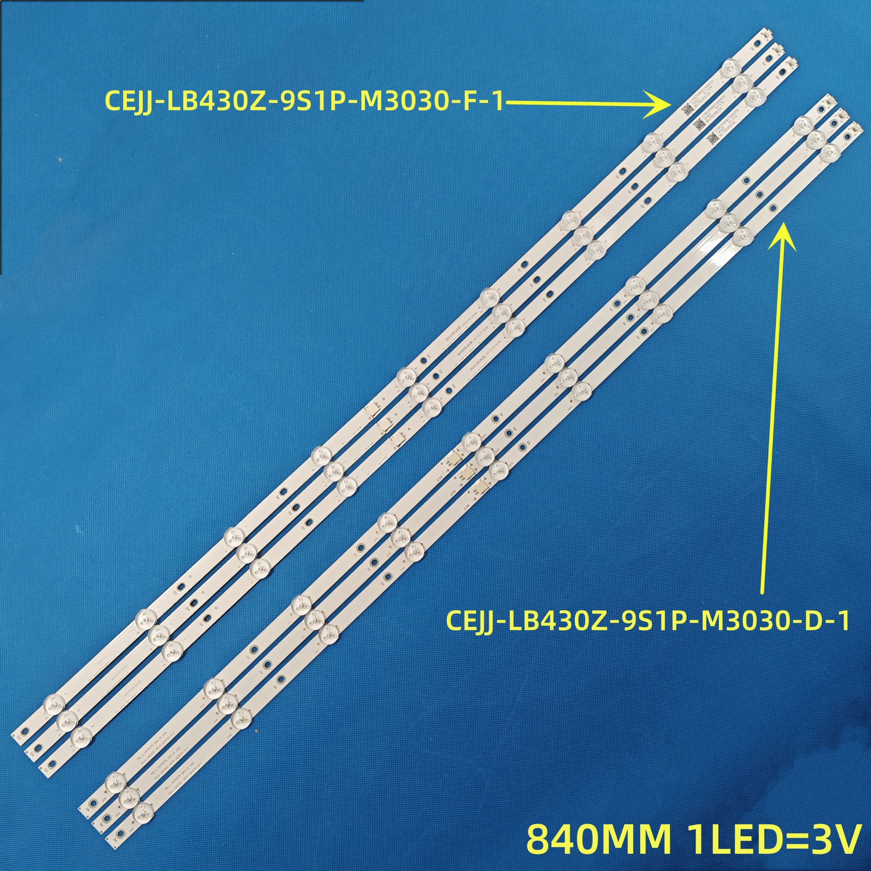 LED Backlight strip for Aoc 43s5295 43PFG5813 43PFG5813/78 43PFF5292 CEJJ-LB430Z-9S1P-M3030-D-1 43HFF3953 43PFF5252 43PFF5212