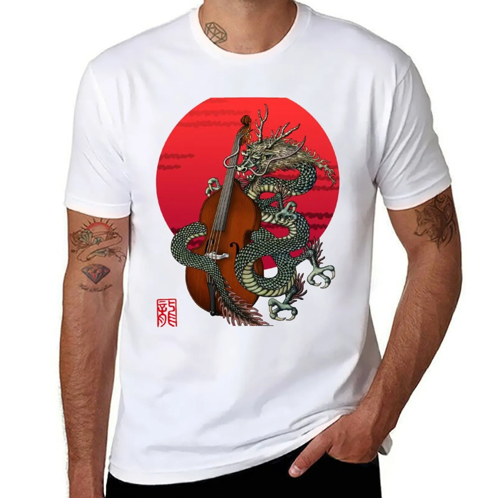 

Dragon Contrabass T-Shirt t shirt man cotton man t shirt luxury T-Shirt