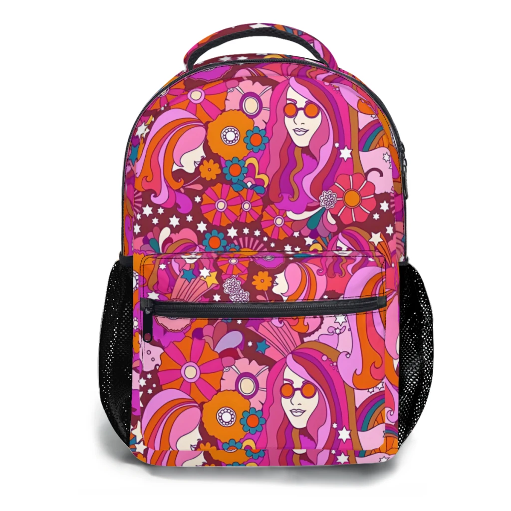 70s Fairground For kids Large Capacity Student Backpack Cartoon School Backpack