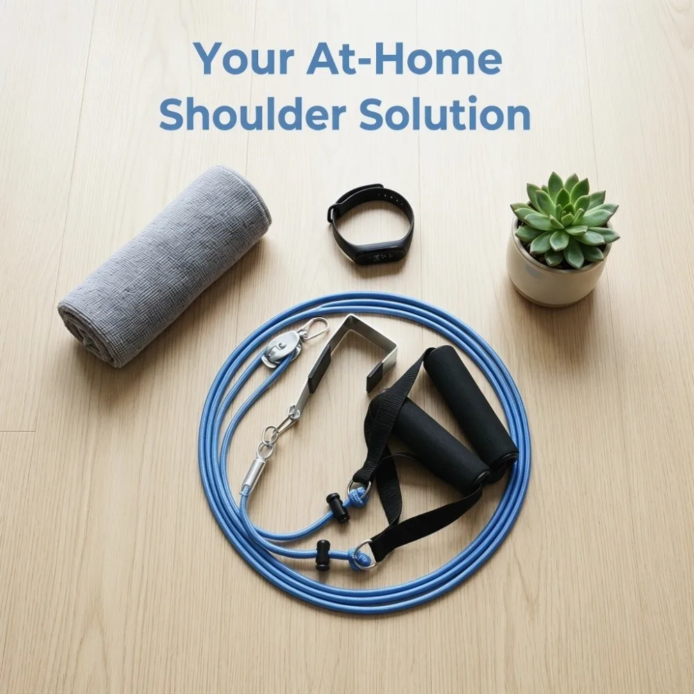 2M Shoulder Training Pulley Adjustable Portable Shoulder Exercise Tool Lightweight Effective Shoulder Recovery Device