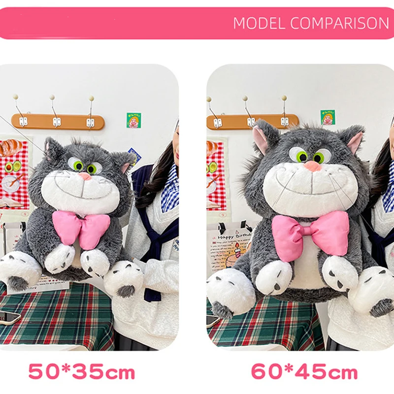 Pluszaki Kot Lucyfer Disney The Aristocats 30-80cm, pluszowe zabawki z kreskówek, anime, poduszka urodzinowa, lalka, wypchany prezent dla dzieci na Boże Narodzenie