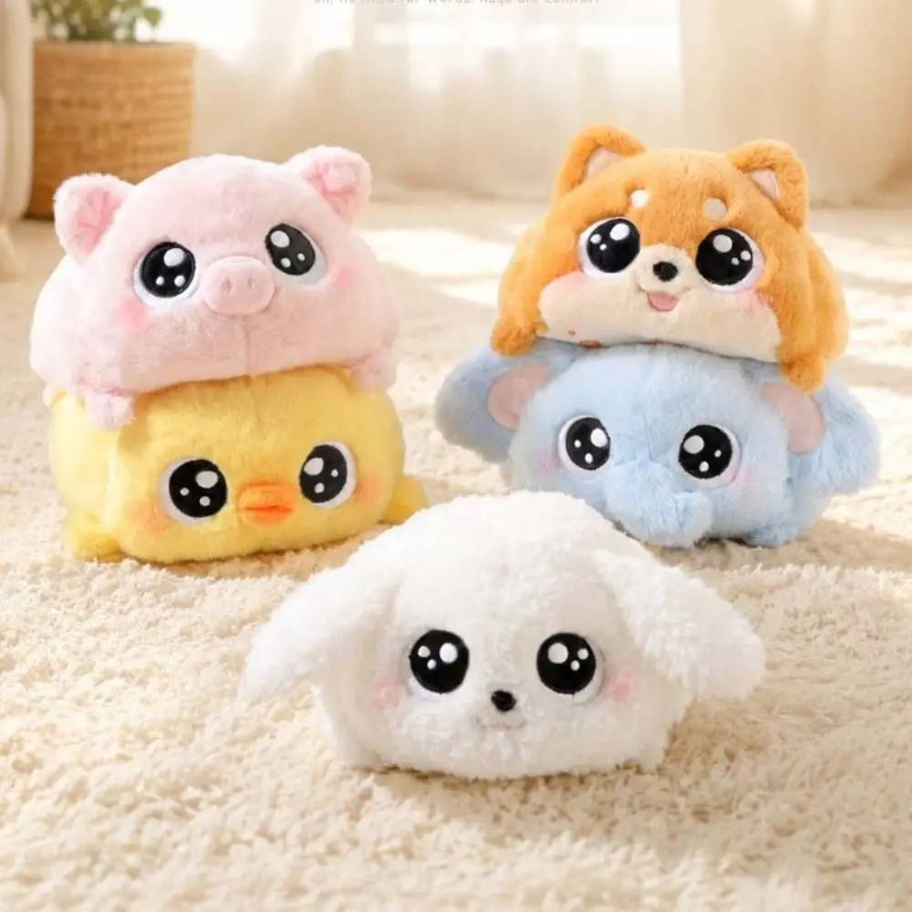 Cartoon Elephant Plush Toys Fluffy Soft Round Plush Piglet Doll Adorable Penguin Little White Dog Plush Toy Home Decoration