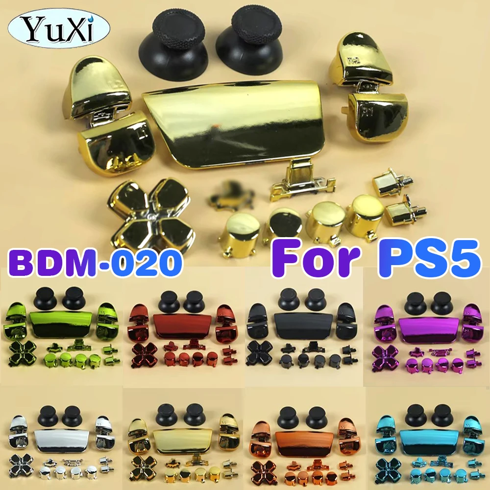 

Full Buttons For PS5 BDM-020 R1 L1 R2 L2 D-pad Key For PlayStation5 V2.0 Gamepad Controller Chrome Plating Button Replacement