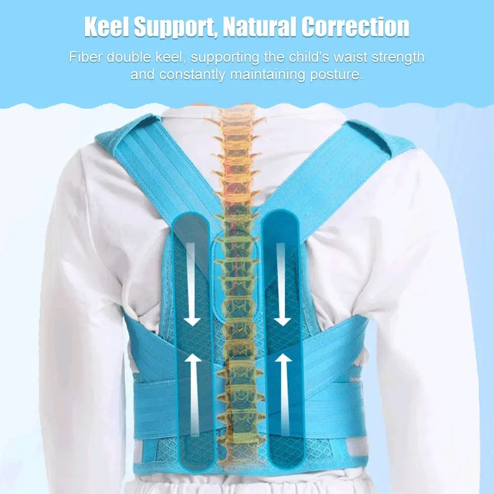 Spine Back Posture Corrector Orthopedic Corset Shoulder Lumbar Wasit Support Correction for Kid Child Teen Straighten Upper Belt