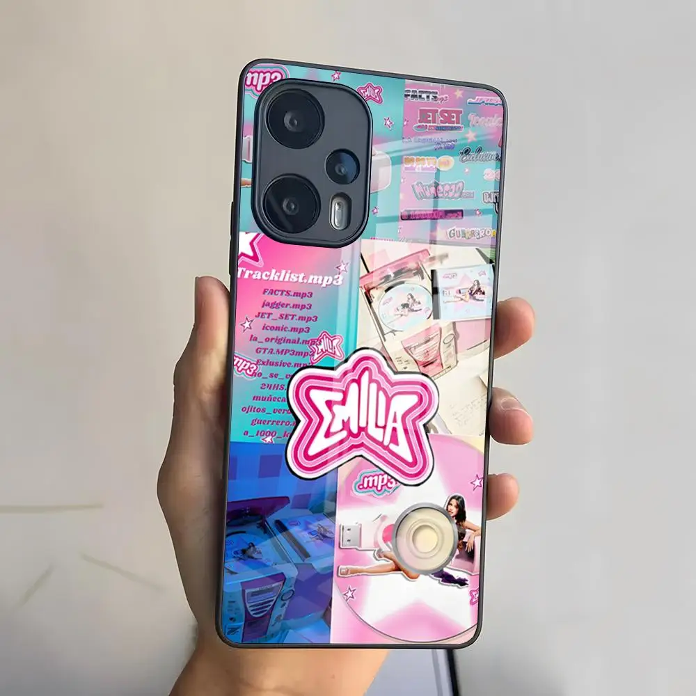 Sänger Emilia Mernes MP3 Handyhülle für Redmi 13 12 13c 12c Note 13 Pro Plus 11 12 Pro 10 12s 11s Glasabdeckung