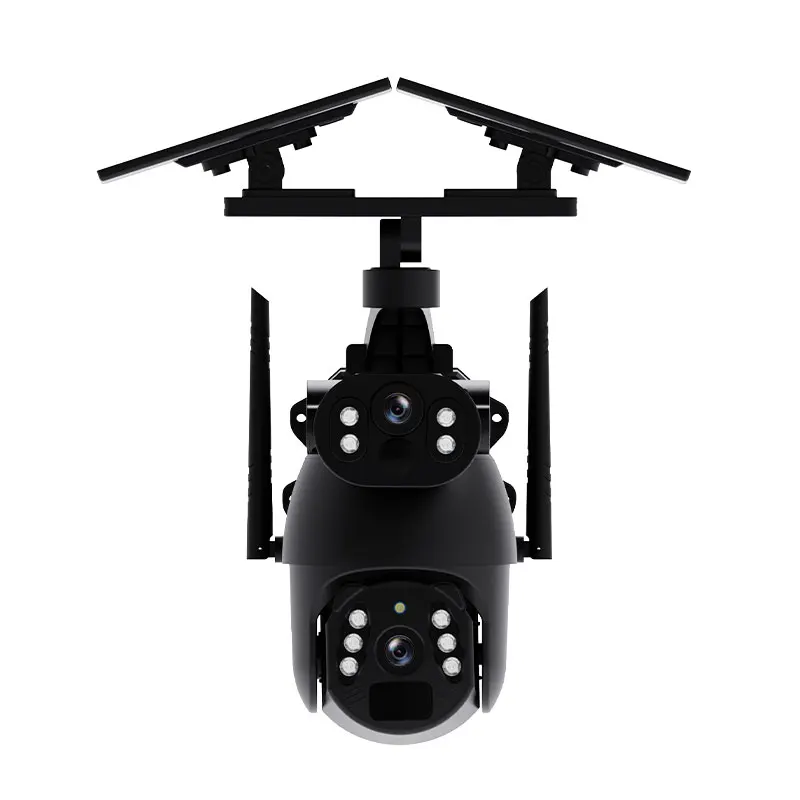 نطاق بندقية CCTV بالطاقة الشمسية تتبع تلقائي 360 درجة ° كاميرا خارجية واسعة الزاوية، عدسة WiFi/4G، التحكم الصوتي Alexa/Google يعمل Alexa/Google #2