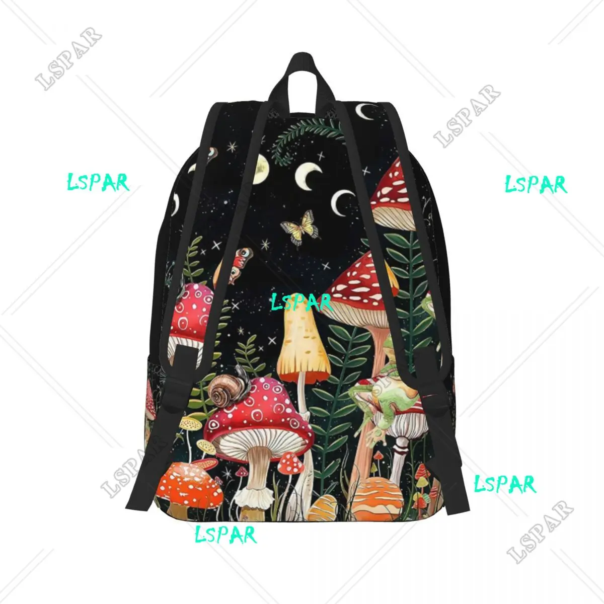 Mushroom Printing Backpack Boy Girl Frog Animal Gifts Soft Backpacks Polyester Casual High School Bags Trekking Design Rucksack