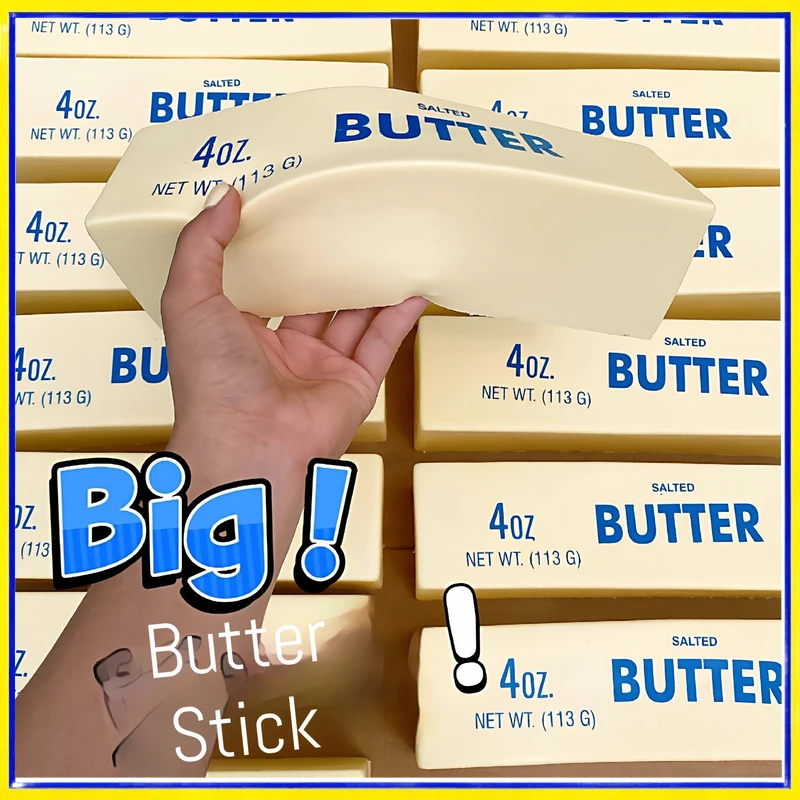 

Simulated Big Butter Squishy Slow Rebound Super Soft Squeeze Toy Stress Anxiety Relief Fidget Toy For Adults Finger Relax