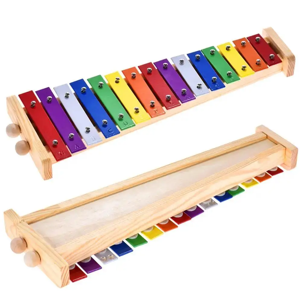 15 Notes Wooden Xylophone Percussion Toy Instrument Educational Learing Cognition Toys Kids Education Musical Early Toddler