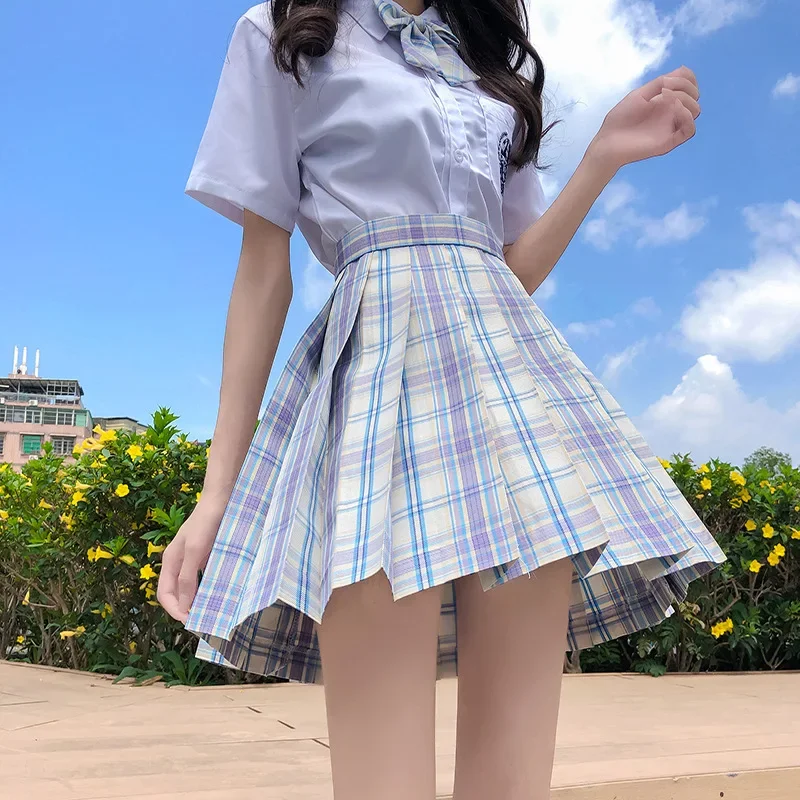 กระโปรงขนาดเล็กสีดำผู้หญิงกระโปรงสั้นลายสก๊อตสีชมพูกระโปรงมีจีบฤดูร้อนฤดูหนาวกระโปรงสั้นกระโปรงสั้นสีขาวน่ารักฮาราจูกุเอวสูงโกธ