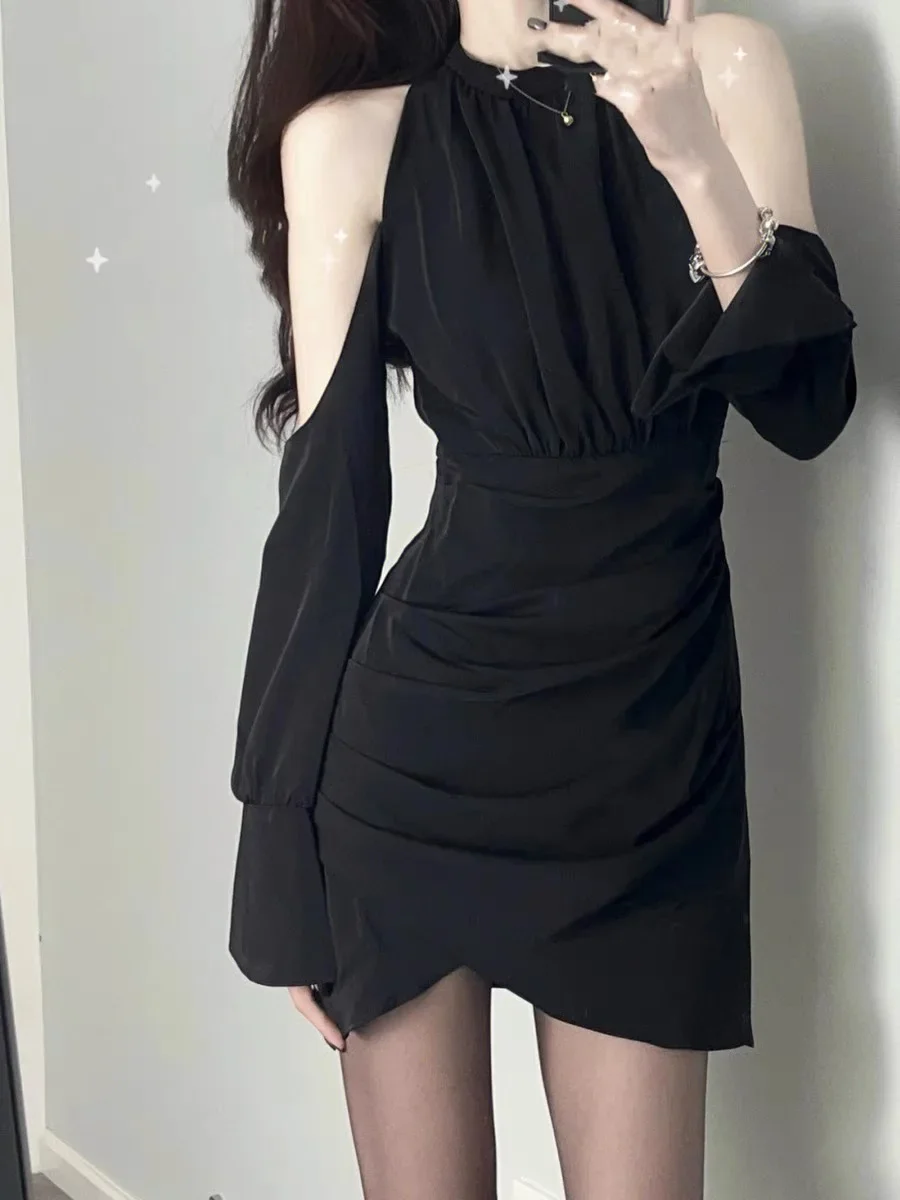 Sexy Bodycon Woman Dress 2025 Vestidos De Mujer O-neck Off Shoulder Irregular Temperament Robe Femme Tunic Mini Party Dresses