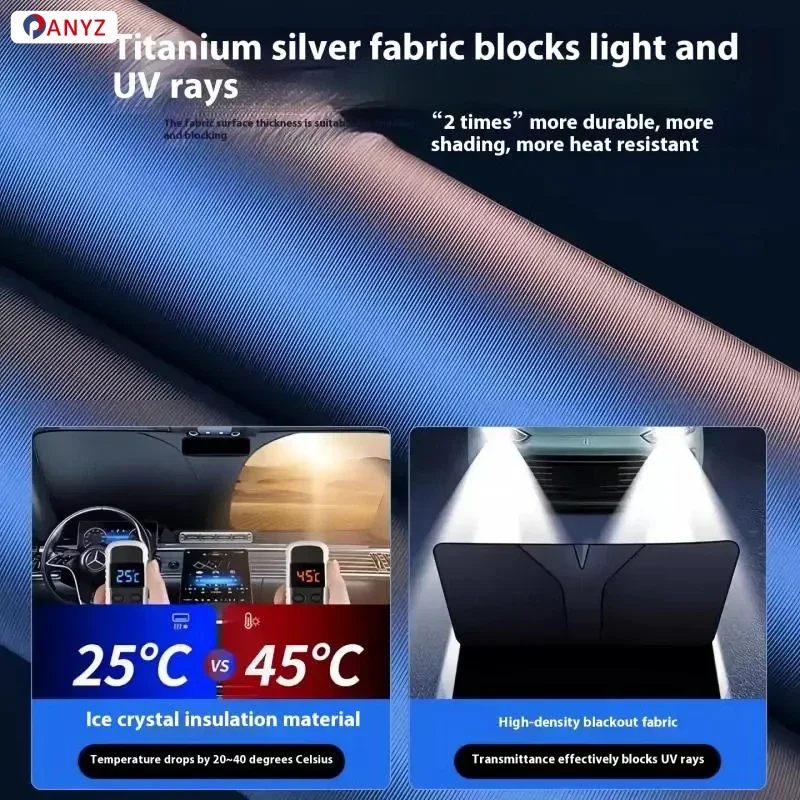 Car Front Windshield Sunshade Heat Insulation Sun Visor Summer Cooling Auto Accessories For Mazda3 BP 2019~2025 2023 2024 MK4 view 6