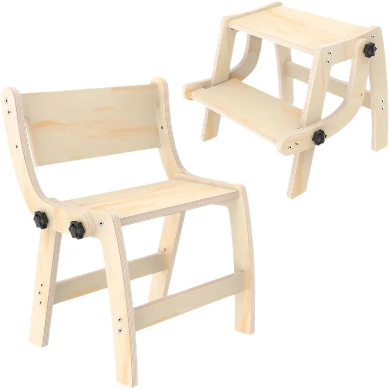 

Convertible children's hand stool baby hand stool footstool washroom kitchen raised wooden learning tower