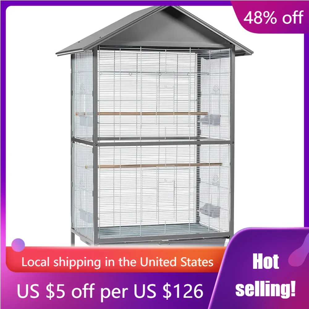 

Charming Aviary X-Large F036 Houses and Habitats Bird Nest for Birds Cage Cultivation Hut Hamster Accessories Cockatiel Pigeons