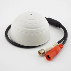 DC 12V CCTV Camera Microphone Pickup Dome Type Collector Low Noise High Sensitivity Recorder Security Surveillance Sound Capture