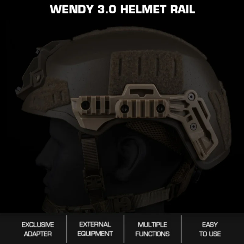 

Wendy 3.0 Universal Helmet Rail | Multi-Position Accessory Mount | for Outdoor Helmet Accessories