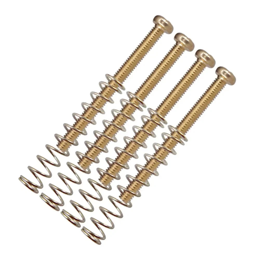 Viti e molle per pickup Humbucker per chitarra da 4 pezzi M3 * 30MM in cromo nero o oro per parti di ricambio per chitarra elettrica