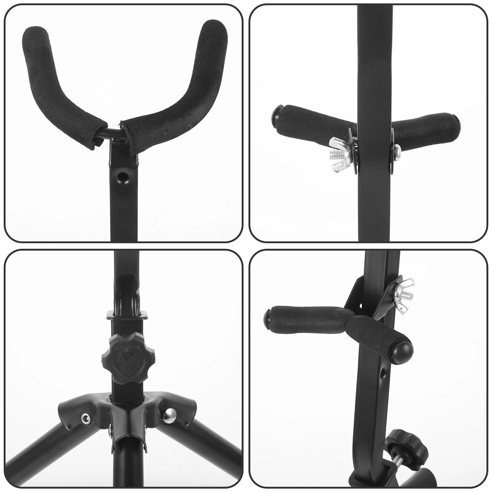 

Saxophone Stand Holder Portable Floor Display Rack For Alto Tenor Saxophone Durable Instrument Storage Support