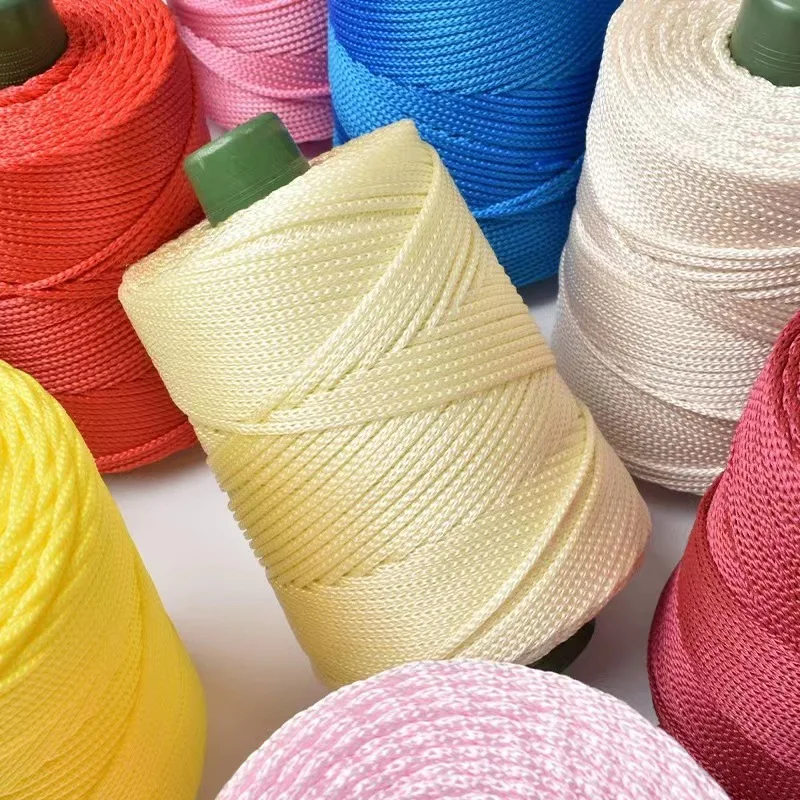 Light-Weight Ice Silk Yarn Ice Hemp Yarn Summer Sun Hat Hand-Woven DIY Hook Bag Cushion Craft Rope Hollow Wool