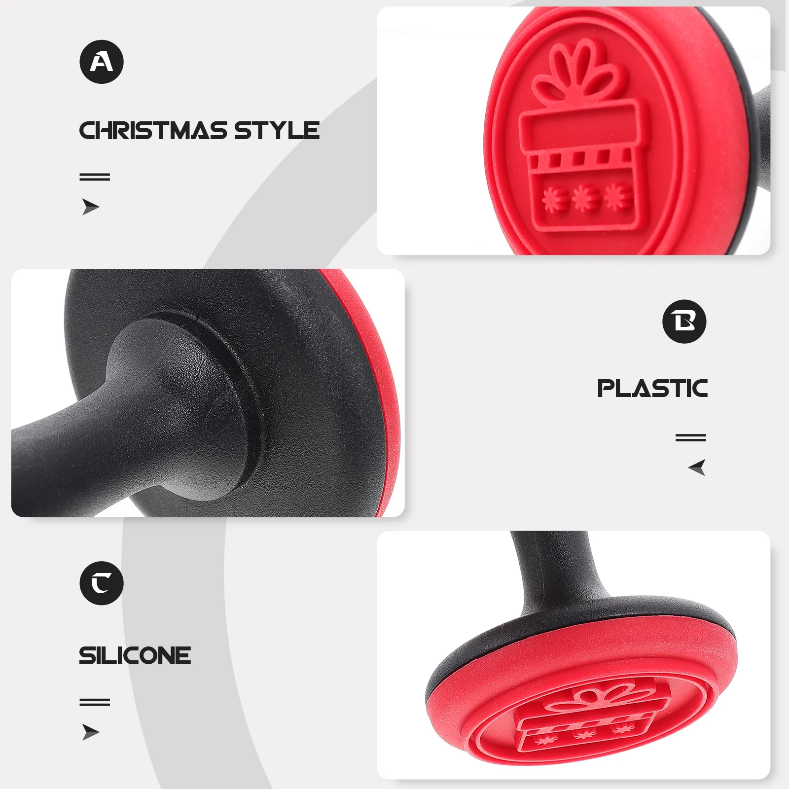 

1Set Cookie Making Molds Christmas Themed Silicone Baking Stamps Non-Stick Kitchen Utensils for Decorating Cookies Chocolates