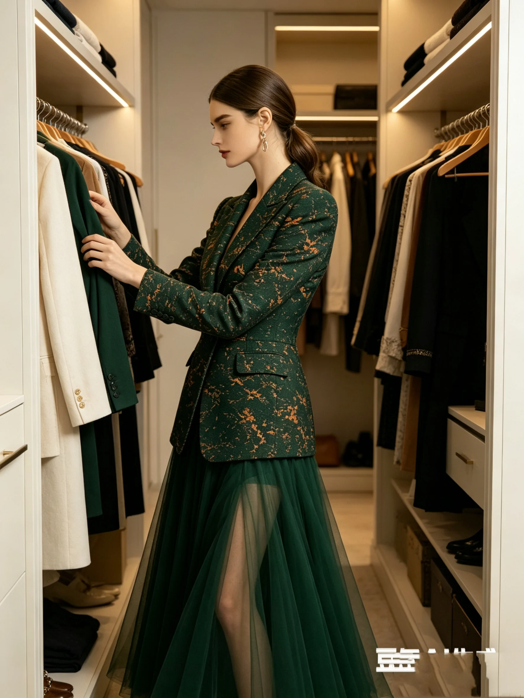 ชุดกระโปรงสตรีลูกไม้สีเขียว 2  - Blazer Set Women Formal บทวิจารณ์และราคา
