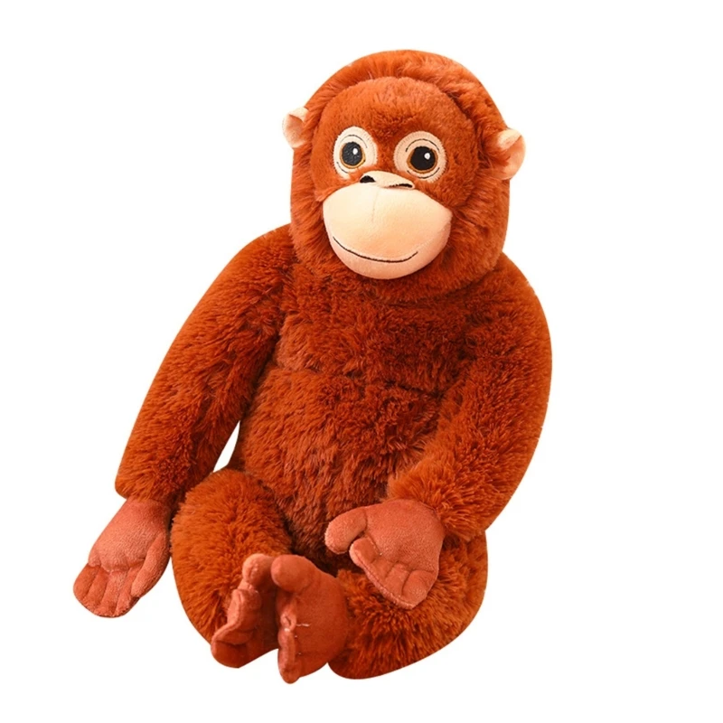 Grand jouet en peluche gorilles câlins 66cm, singe à bras long en peluche, poupées d'animaux doux