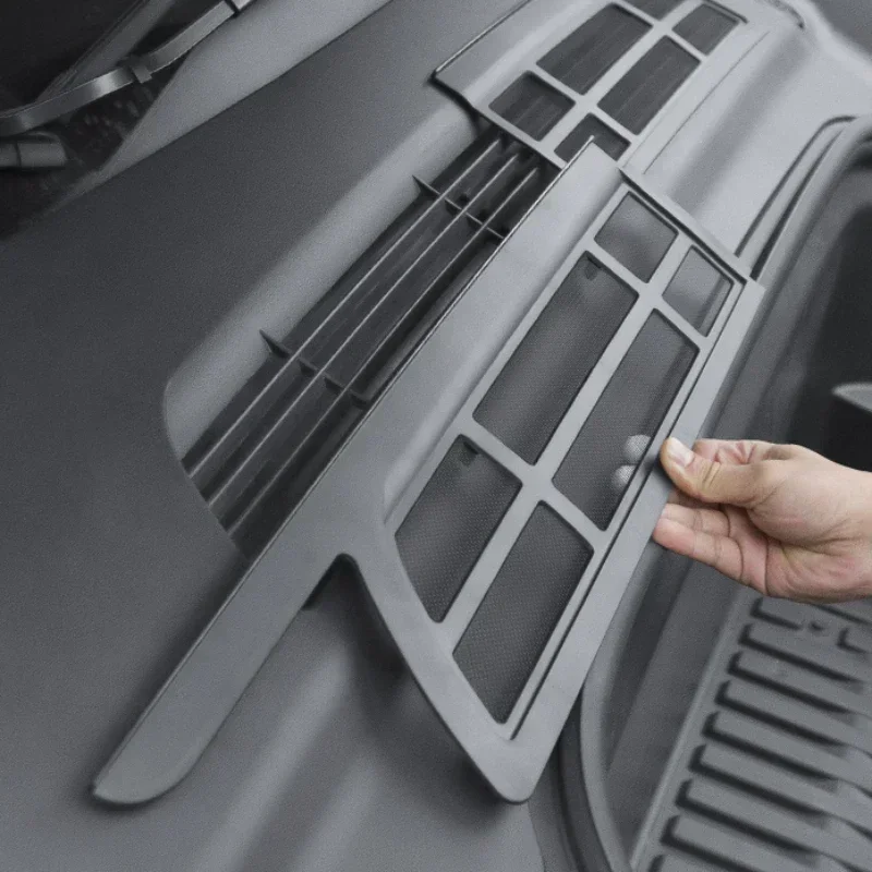 Griglia di aspirazione della copertura dell'aria condizionata del bagagliaio anteriore della rete a prova di insetti presa d'aria pulita protettiva per accessori per auto Tesla Model 3 Y