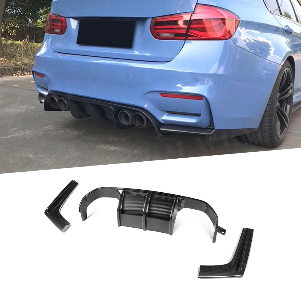 

Dry Carbon Rear Bumper Lip Spoiler Rear Diffuser Canard Flap For BMW F80 M3 F82 F83 M4 2014-2018 Car V Style