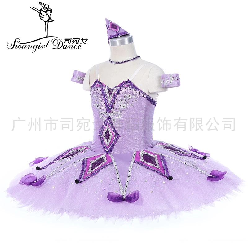 Adult Lilac Purple Harlequinade Professional Ballet Tutu Costumes Girls Classical Pancake Tutu  BT4286