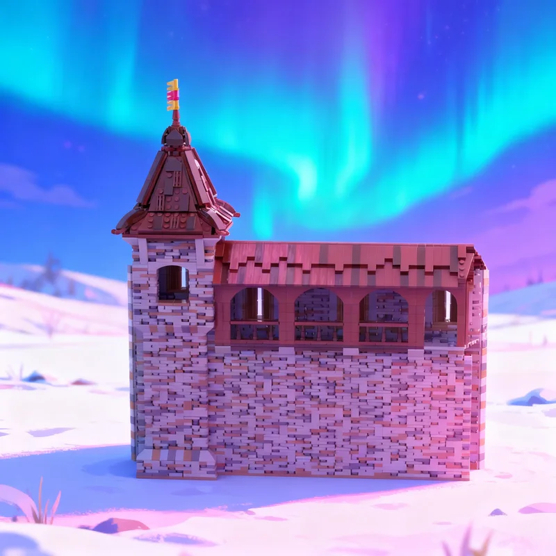 

4482pcs MOC Building 07 Hohengeroldseck Wall With Tower Part 1 Castle Model Blocks DIY Gift Creative Collectible Display Decor