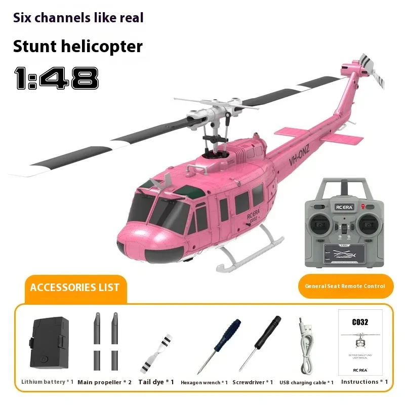 

New Huey Uh-1 Six Channel Aileron Free Reverse Flying Stunt Helicopter Electric Remote-Controlled Airplane Model Toy