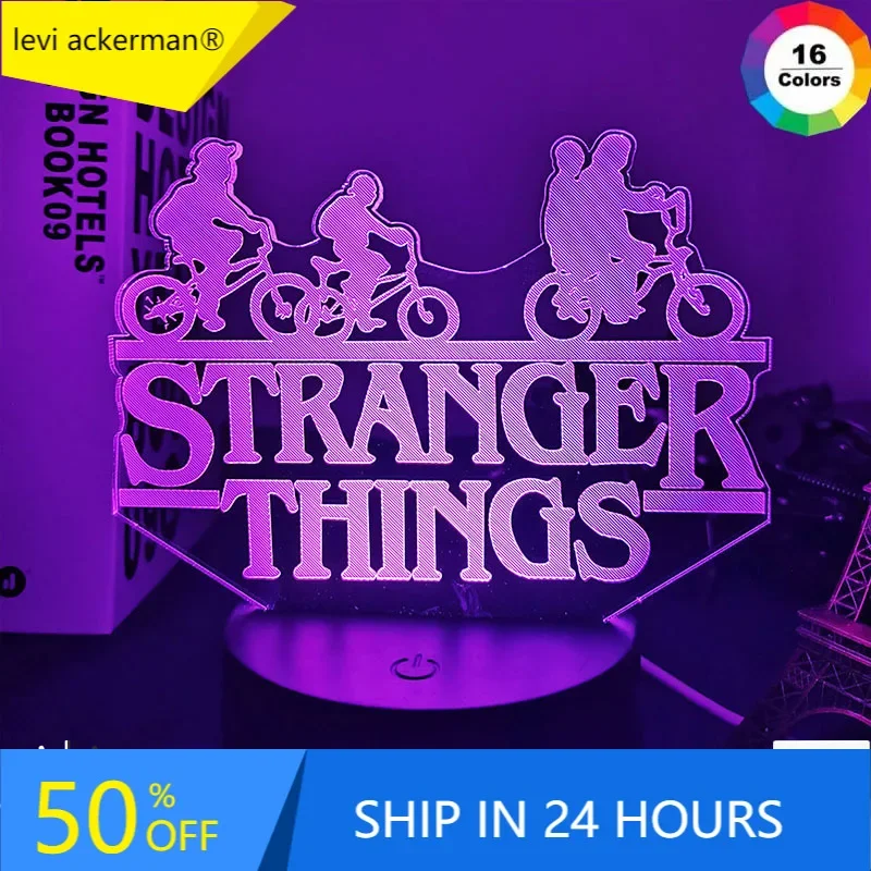 

Stranger Things American Web TV Series Led Night Light 7 Colors Changing Touch Sensor Bedroom Nightlight Table Lamp Best Gift