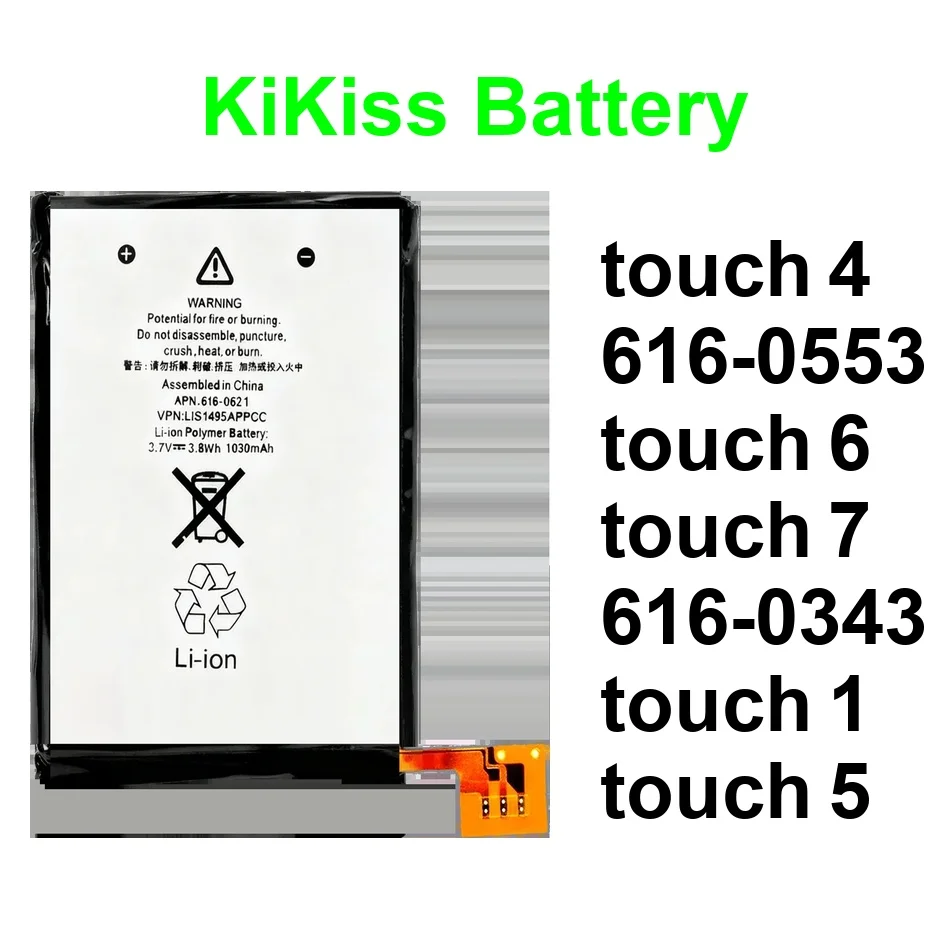 Batería estable de 900-1043mAh para Apple iPod Touch 4TH 5TH 6TH 1 4 5 6 7 4G 5G