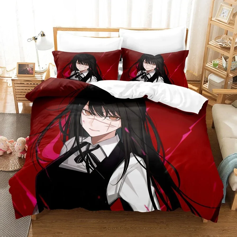 

Anime Chainsaw Man Mitaka Asa Bedding Set Boys Girls Twin Queen Size Duvet Cover Pillowcase Bed Kids Adult