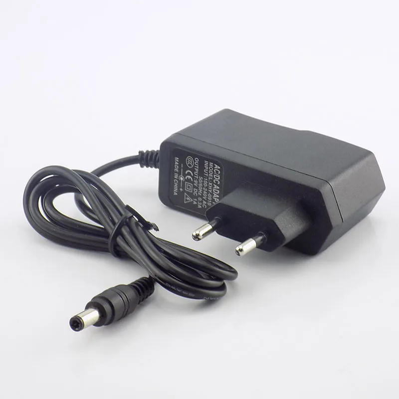 Adaptador de alimentação 9v 1a ac 100v-240v para dc 1000 ma 1 m cabo fonte de alimentação ue eua adaptador conversor 5.5x2.5mm interruptor de alimentação