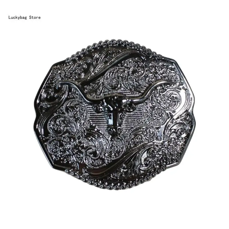 Replacement Belt Buckle Cowgirl Floral Engravings Belt Buckle Photo Props Engraved Cool Replacement Buckle (Floral)