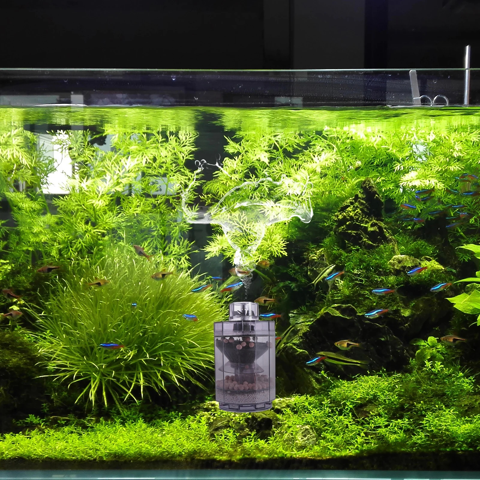 

1 set Pneumatic Filter Toilet Suction Device Submersible Mini Aquarium Fish Tank Ultra-quiet Oxygen Pump for Small Ball