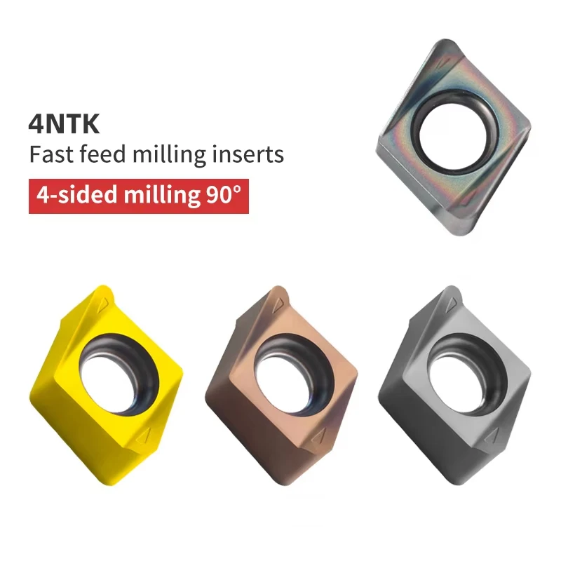 

QIANCHENG CNC Insert 4NKT060308R for High-Feed Milling Cutter, 90° Square Shoulder Milling, Replacement for APMT1135