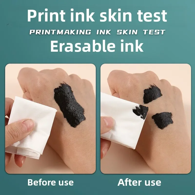 Printmaking Ink Pigment Washable Ink Color Printing Oily Board Painting Water Soluble 50ml Black Ink