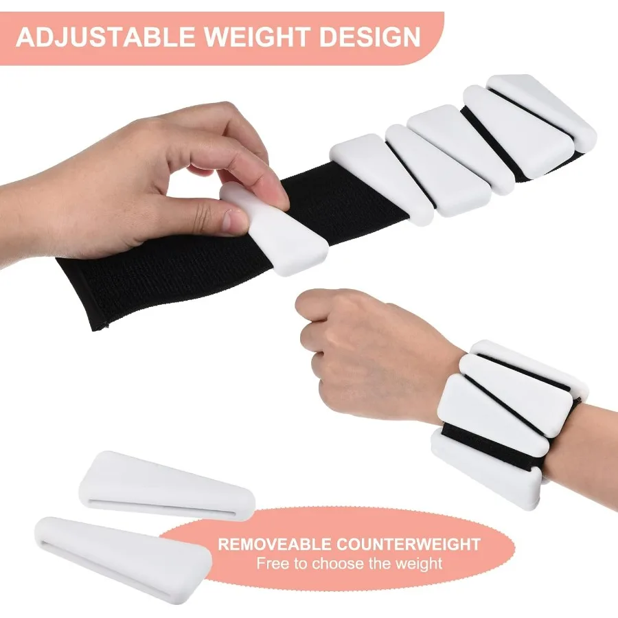 أوزان الكاحل القابلة للتعديل للنساء والرجال بأوزان قابلة للإزالة 2 رطل إجمالي 1 رطل لكل مثالية لتدريب اليوغا والمشي والركض أ