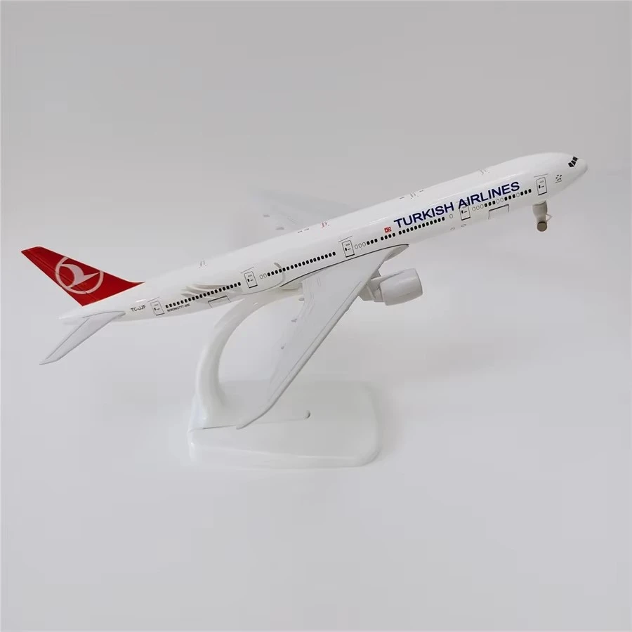 Airplane Model 777 B777 Air Turkish Airlines 20cm Alloy Metal Model Plane Diecast Airways Aircraft  Wheels Landing Gears