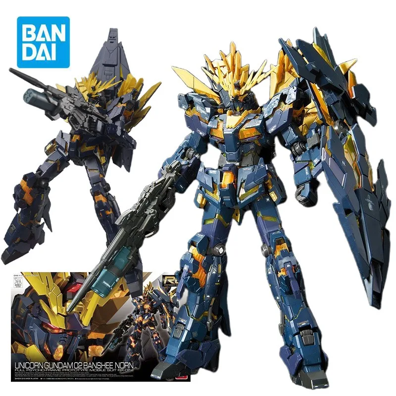 

BANDAI RG RX-0 N Единорог Gundam 02, фигурки Banshee Norn, мобильный костюм Gundam UC, комплект аниме-моделей, игрушки для мальчиков, коллекция