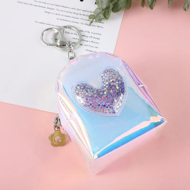 Multifunctional Transparent Coin Purse Fashion Colorful Small Backpack With Keychain Students Key Bag Mini Backpack Pendant Gift