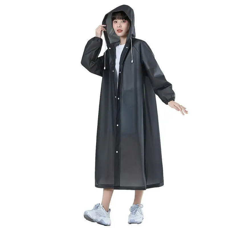 Rain Coat Hooded Rain Gear For Men And Women Impermeable Thickened Waterproof Raincoat Tourism Outdoor Hiking Rain Poncho Coat